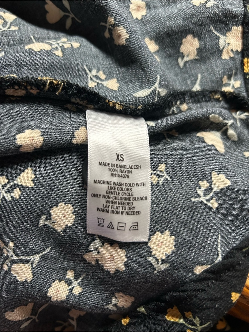 Aeropostale Black Mini Dress with Yellow Floral Print Size XS - Picture 9 of 9